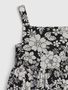 602095-00 Dětské květované šaty Černá