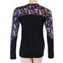 MERINO IMPRESS ladies long sleeve shirt, black/floral