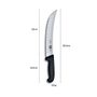 Fibrox, cimeter knife, 25cm, straight, fluted, black