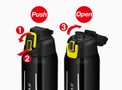 Hydrating thermos 1500 ml black and yellow