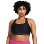 Crossback Mid Bra, Black / Black / Astro Pink