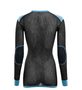 WoolNet Crew Neck shirt, Woman Azure Blue / Jet Black