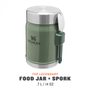 thermos 400ml with spoon/fork green