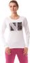 NBFLT5957 TEMPTING bílá - dámské tričko s dlouhým rukávem