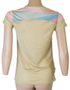 COOLMAX IMPRESS women's shirt neck sleeve sand/stripes