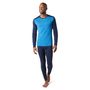 M MERINO 250 BASELAYER CREW neptune blue heather-deep navy