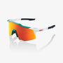 SPEEDCRAFT - Gloss Metallic Bora / Matte White - HiPER Red Multilayer Mirror Lens