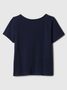 459909-10 Dětské tričko s logem Tmavě modrá