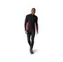 M MERINO SPORT 150 LONG SLEEVE 1/4 ZIP, tibetan red heather-black