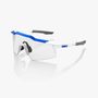 Speedcraft SL - Matte White/Metallic Blue - HiPER Blue Multilayer Mirror Lens
