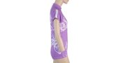 CYKLO FLOWERS ladies jersey neck sleeve purple