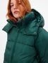 455078-00 Prošívaná bunda s kapucí Zelená