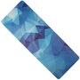 Yoga mat natural rubber, pattern K, 4 mm - blue crystal