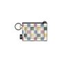 CANVAS CARD HOLDER MULTI COLOR CHECK NATURAL/LILAC