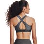 UA Crossback Mid Heather Bra, Gray