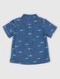 794672-00 Dětská džínová košile žralok Modrá