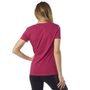 Angled V Neck Ss Tee Burgundy - tričko