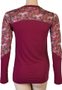 MERINO IMPRESS women's shirt long. sleeve, lilla/feather