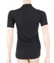 DOUBLE FACE women's T-shirt neck sleeve black