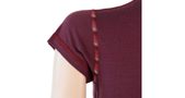 MERINO AIR women's shirt neck sleeve dark burgundy