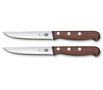 steak knife-set, processed maple, straight, 12cm, 2 pcs gift box