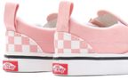 TD Slip-On V, (checkerboard) powder pink/true white