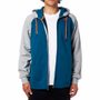 Recoiler Zip Fleece, heather maui blue