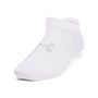 UA Yth Essential No Show 6pk, White