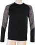 MERINO IMPRESS black/skulls