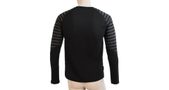 MERINO ACTIVE men's long sleeve shirt black/dark grey stripes