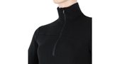 MERINO EXTREME women's long sleeve zipped shirt black
