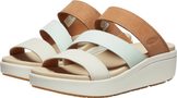 ELLECITY SLIDE WOMEN, natural leather/clearly aqua