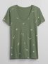 443005-83 Vzorované tričko Zelená