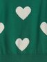 484726-00 Dětský svetr se vzorem srdce Zelená