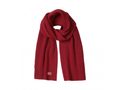 Rib Knit Scarf with Victorinox Leather Patch, Red