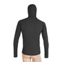 MERINO DF men's long shirt. sleeve with hood black