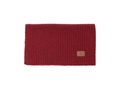 Rib Knit Scarf with Victorinox Leather Patch, Red