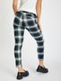 779234-02 Kostkované kalhoty skinny bi-stretch Černá