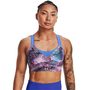 UA Infinity High Print Bra, Pink/blue