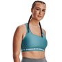 UA Crossback Mid Bra, Blue/green