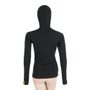 MERINO DF ladies long sleeve shirt with hood black