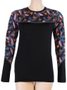 MERINO IMPRESS black/floral