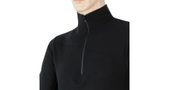 MERINO EXTREME men's long sleeve zipped shirt black