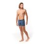 M MERINO 150 PRINT BOXER BRIEF, alpine blue tick stitch print