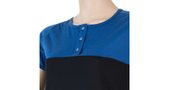 MERINO AIR PT ladies shirt with buttons blue/black