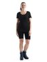 W Sphere II SS Scoop Tee, BLACK