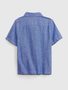 868321-00 Dětská lněná košile Modrá