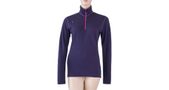 MERINO UPPER ladies sweatshirt short zip purple