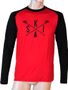 MERINO ACTIVE PT SKI men's shirt long. sleeve red/black