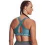 UA Crossback Mid Bra, Blue/green